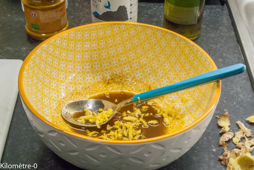 Salade de chou rouge au bœuf - Étape 1