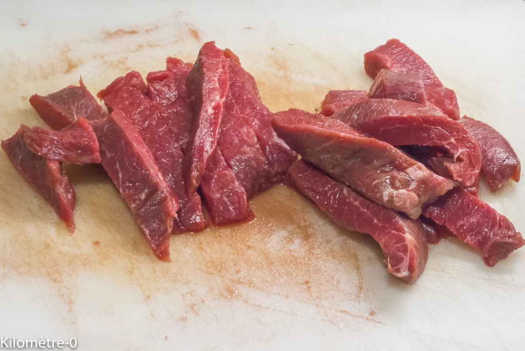 Salade de chou rouge au bœuf - Étape 2