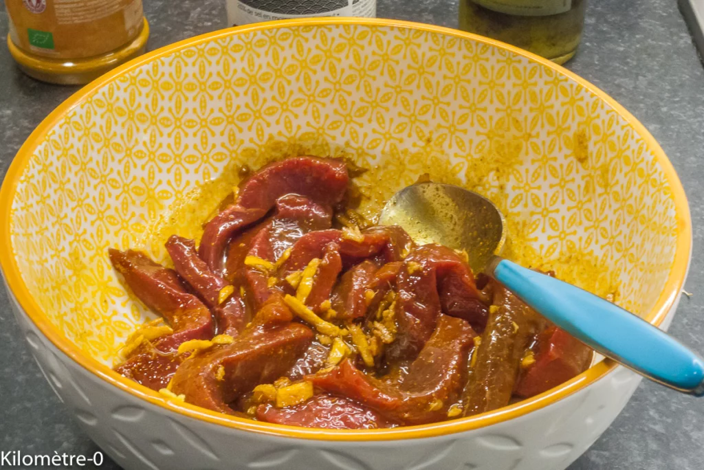 Salade de chou rouge au bœuf - Étape 3