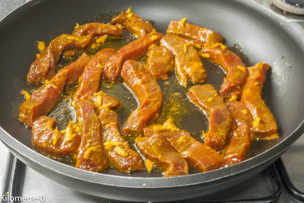 Salade de chou rouge au bœuf - Étape 7