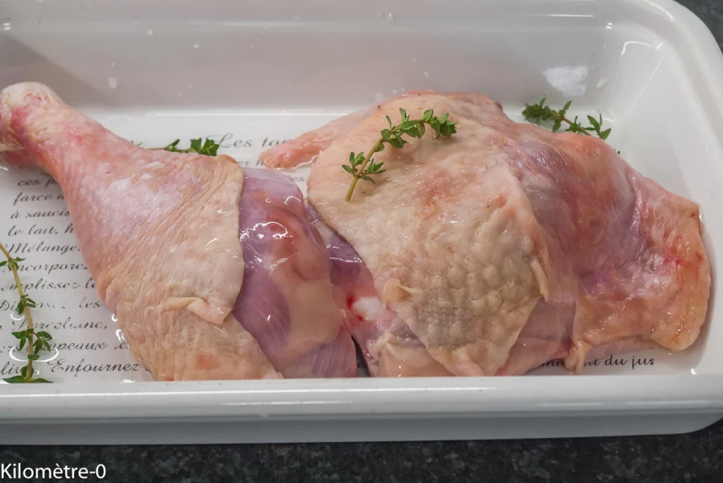 Cuisse de dinde aux flageolets et carottes - Étape 1