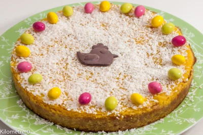Photo de recette de gâteau, dessert, agrumes,  Pâques , dessert de Pâques, facile, citron,  bio, rapide, Kilomètre-0, blog de cuisine réalisée à partir de produits de saison et issus de circuits courts