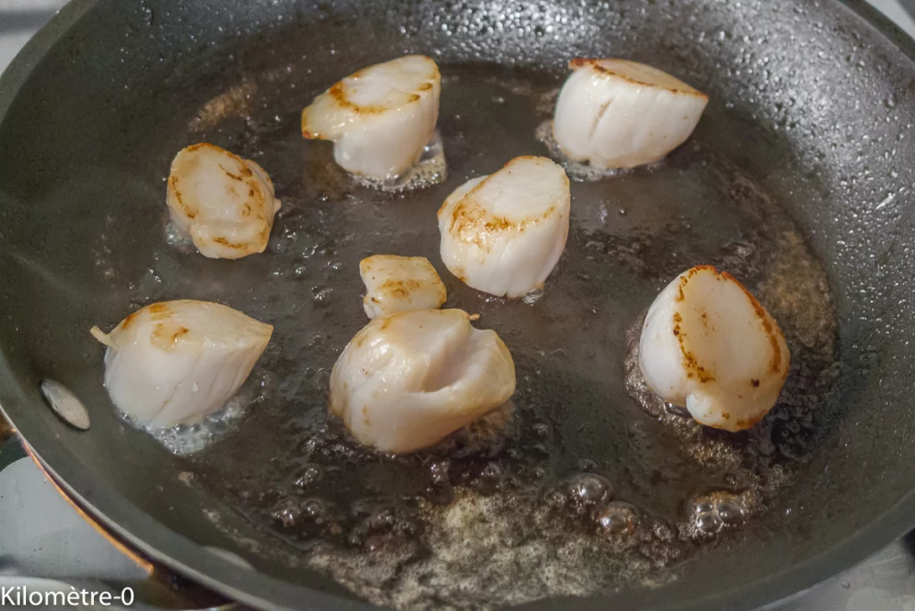 Saint jacques aux épinards et riz, sauce à l&rsquo;orange - Étape 9