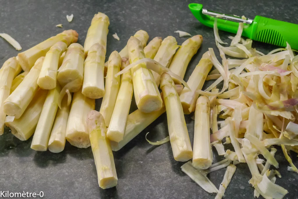 Salade de carottes et céleri rave aux asperges - Étape 1