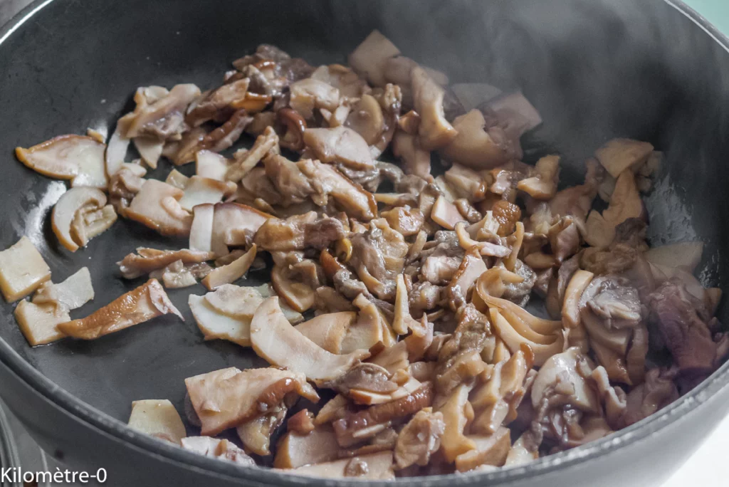 Tofu aux champignons et légumes printaniers - Étape 1