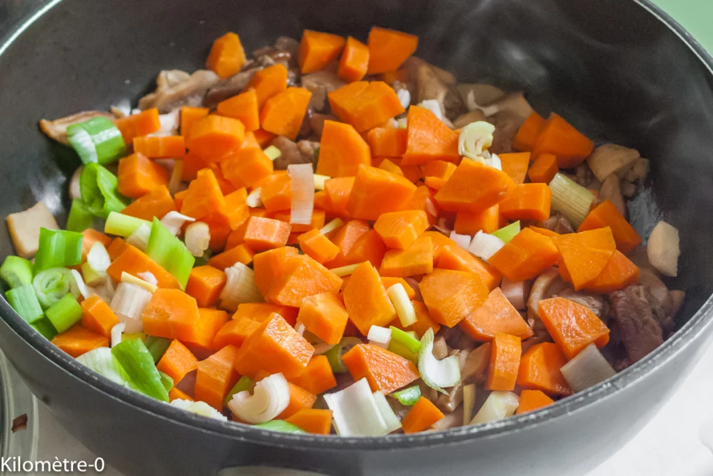 Tofu aux champignons et légumes printaniers - Étape 4