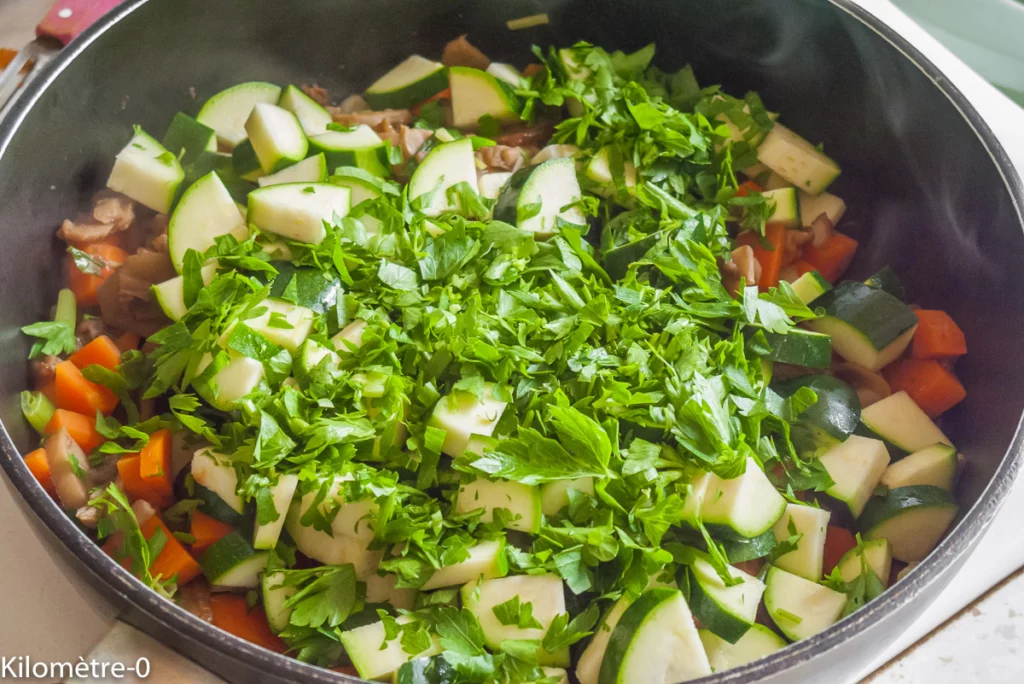Tofu aux champignons et légumes printaniers - Étape 5