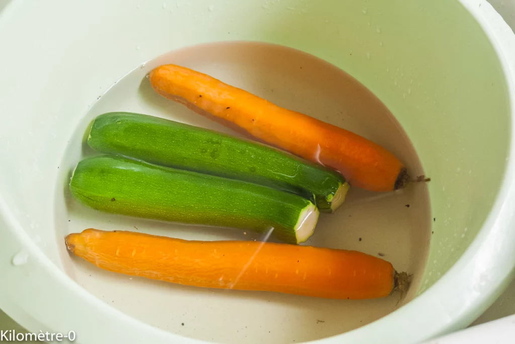 Poêlée de radis noirs aux courgettes, carottes et lardons - Étape 2