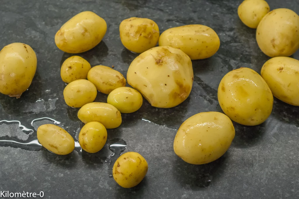 Crêpes salées farcies aux pommes de terre nouvelles, lardons, roquefort et noix - Étape 2