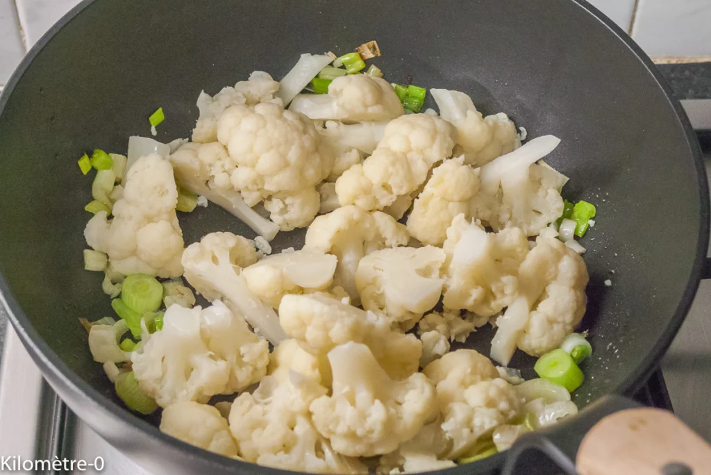 Poêlée de chou fleur au thon - Étape 4