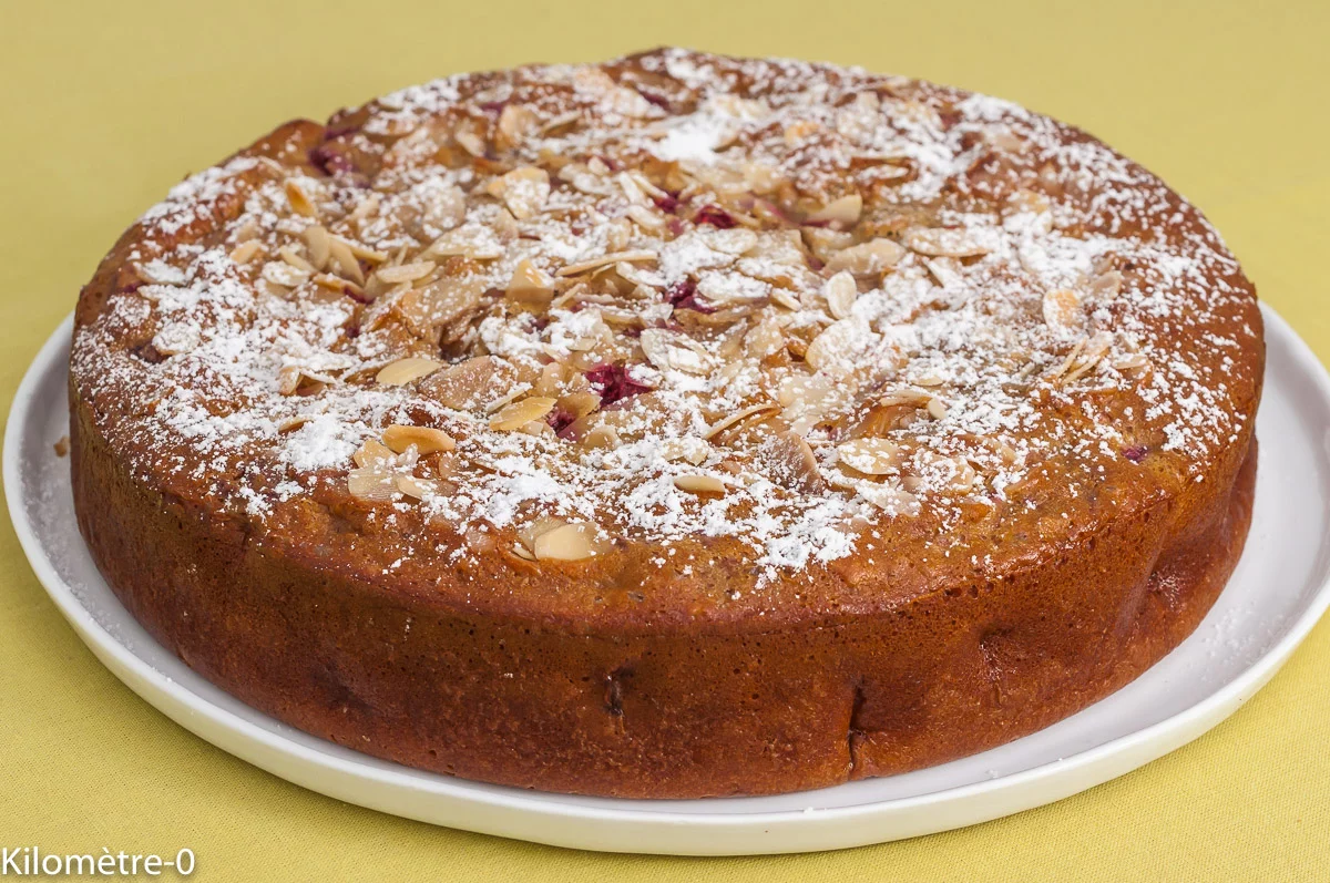 Photo de recette de dessert, gâteau, lait concentré, framboises, fruits rouges, facile, printemps, Kilomètre-0, blog de cuisine réalisée à partir de produits de saison et issus de circuits courts