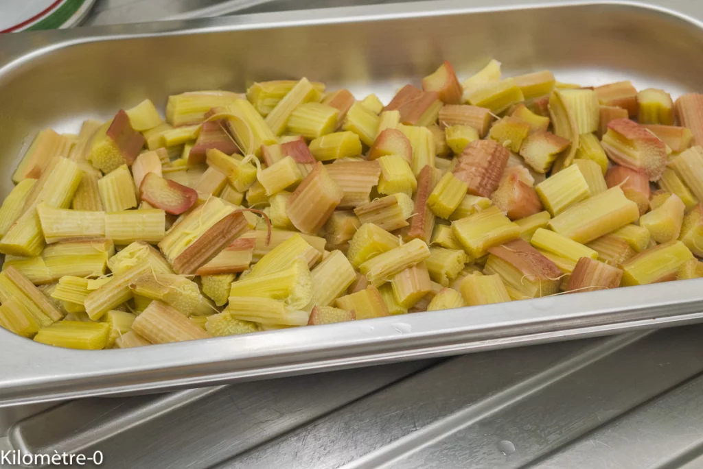 Verrine rhubarbe framboise - Étape 3