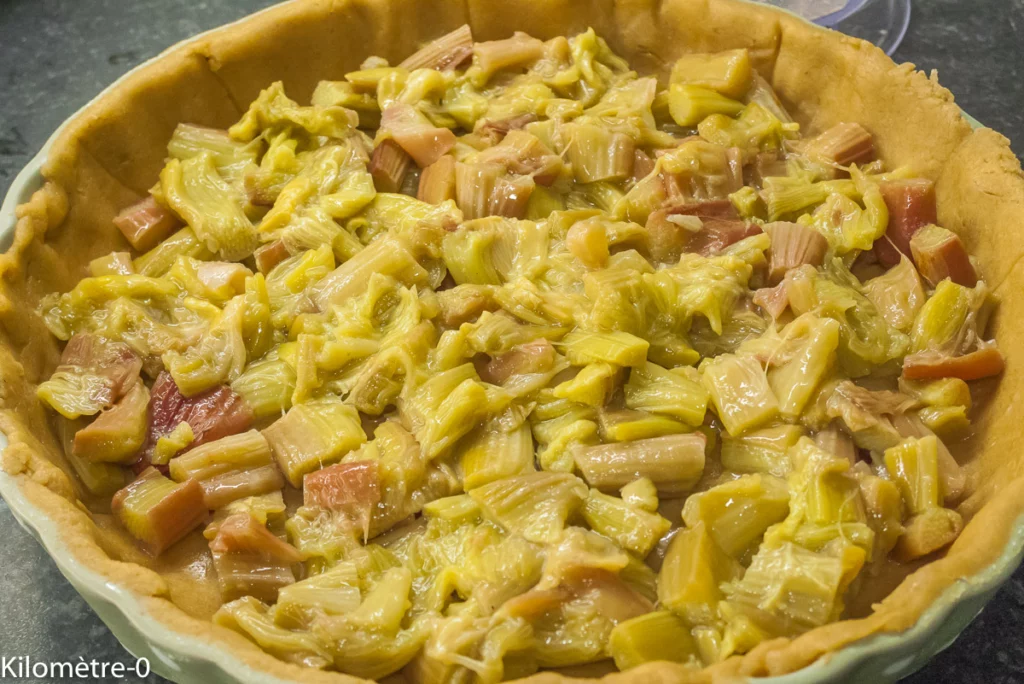 Tarte aux amandes et à la rhubarbe - Étape 15