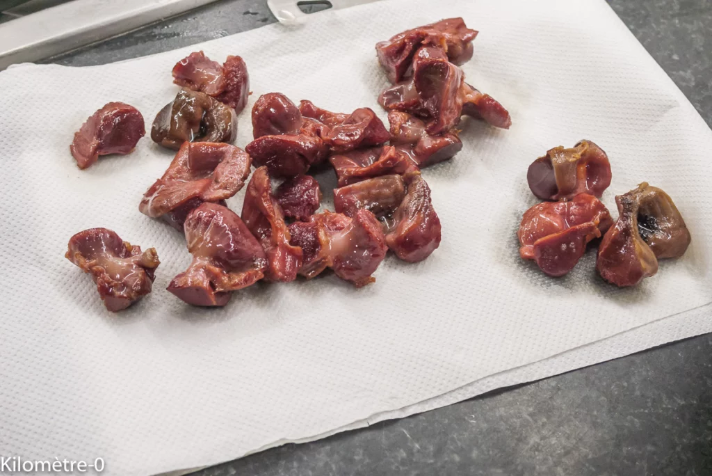 Salade de pommes de terre nouvelles aux gésiers et œufs pochés - Étape 5