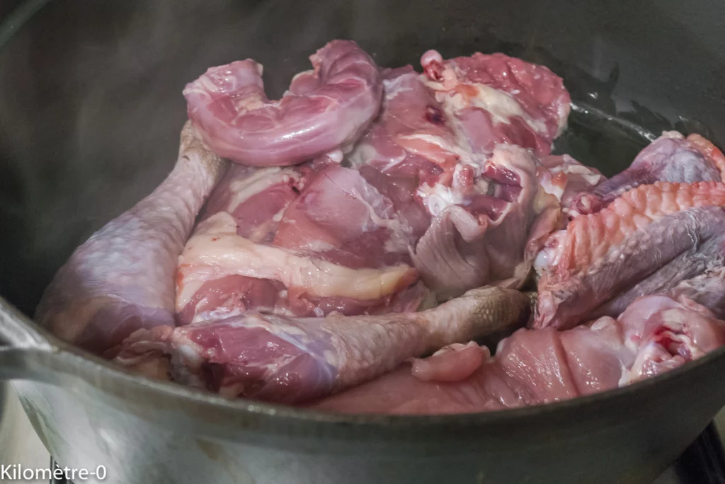 Pintade aux légumes printaniers (carottes et pommes de terre) - Étape 1