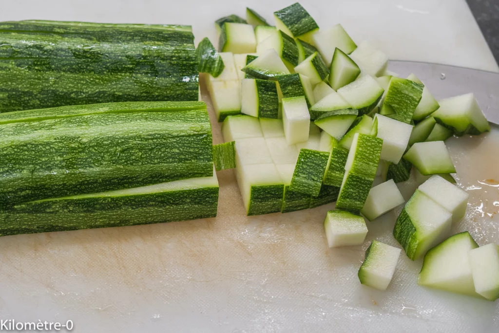 Salade de semoule aux haricots rouges, courgettes et salicornes - Étape 1