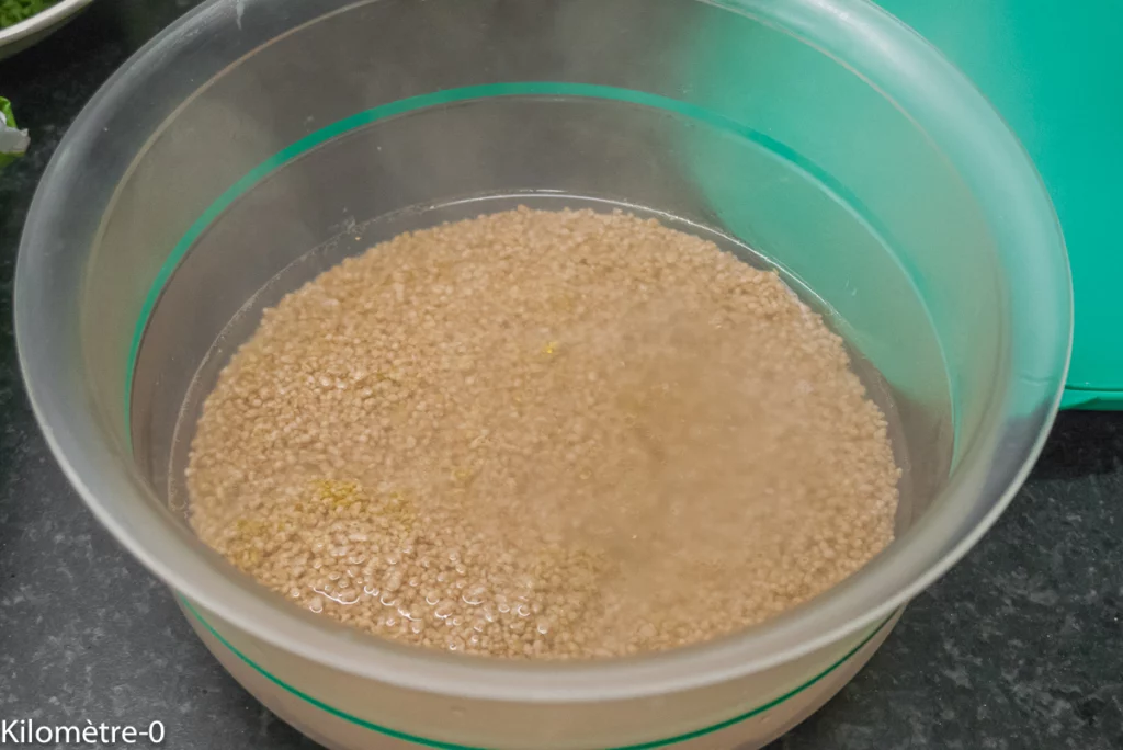 Salade de semoule aux haricots rouges, courgettes et salicornes - Étape 4