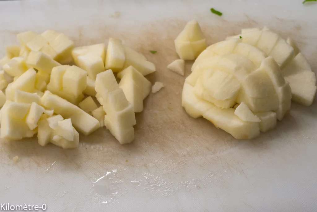 Boudins noirs aux petits pois et aux pommes - Étape 2