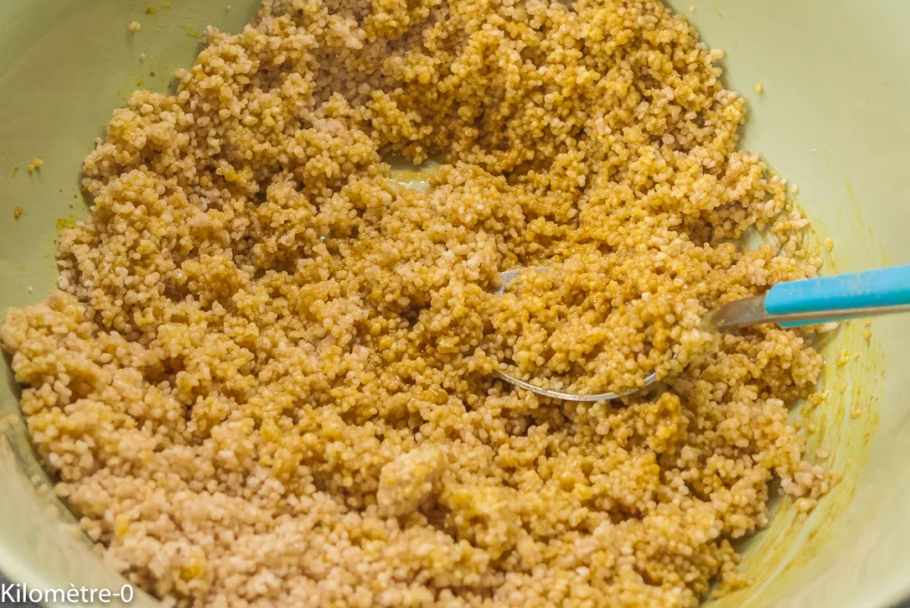 Salade de semoule aux haricots rouges, courgettes et salicornes - Étape 6