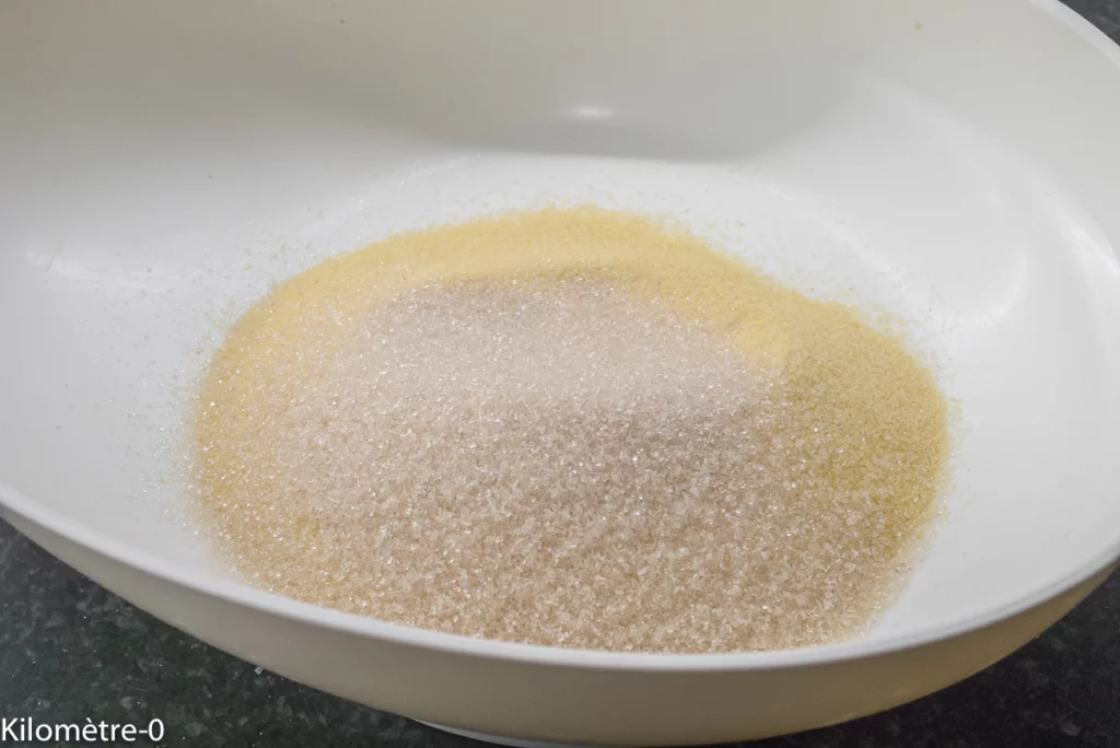 Semoule de blé au lait de coco et au coulis de myrtille - Étape 2