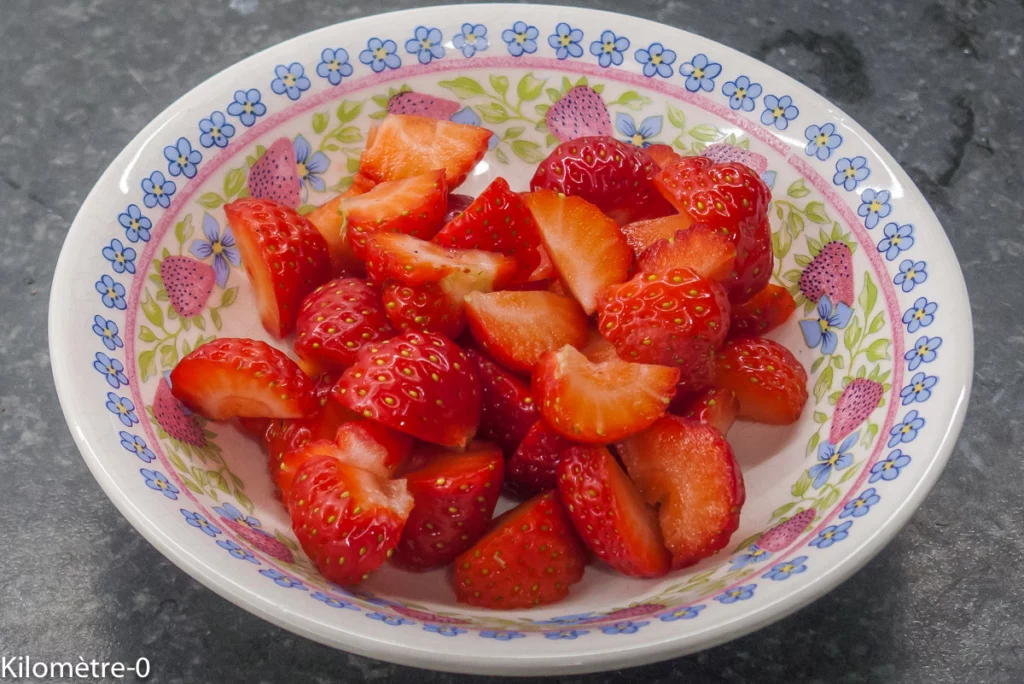 Asperges vertes aux fraises, pistaches et araignée - Étape 4