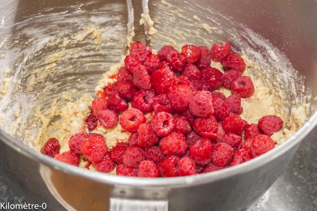 Gâteau du matin au petit épeautre, aux framboises et à la noix de coco - Étape 4