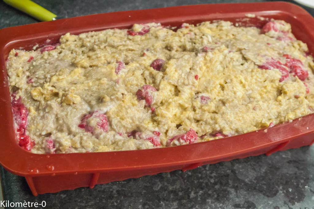 Gâteau du matin au petit épeautre, aux framboises et à la noix de coco - Étape 5