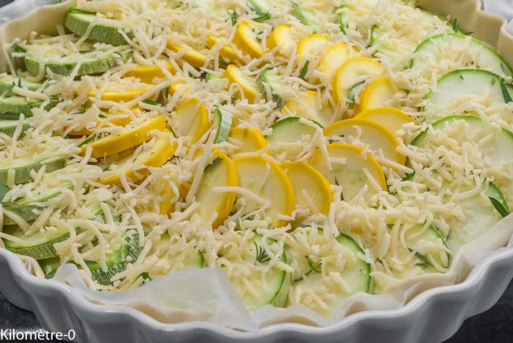 Tarte à la moutarde et aux courgettes - Étape 4