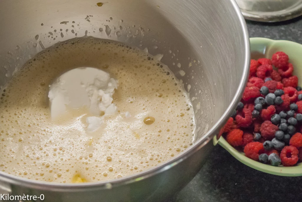 Gâteau aux framboises, à la ricotta et à la liqueur de litchi - Étape 2
