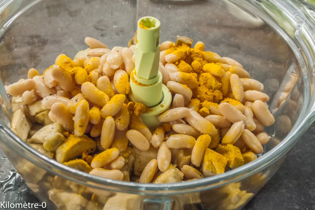 Boulettes d&rsquo;aubergines aux haricots blancs - Étape 3