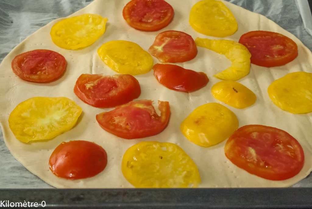 Tarte fine aux tomates, aubergines et sardines - Étape 6
