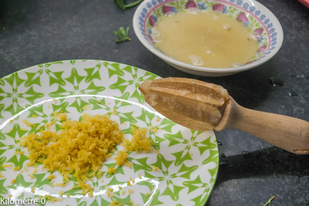 Gâteau aux framboises, à la ricotta, aux pistaches et au citron - Étape 1