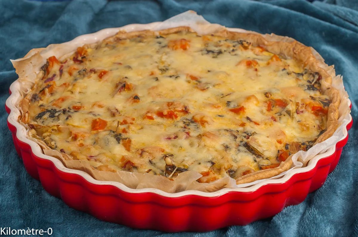 Photo de recette de quiche, tarte salée, blettes, carottes, maquereaux, poissons, légumes, printemps, été, automne, facile, healthy, oeufs, fromage, Kilomètre-0, blog de cuisine réalisée à partir de produits de saison et issus de circuits courts