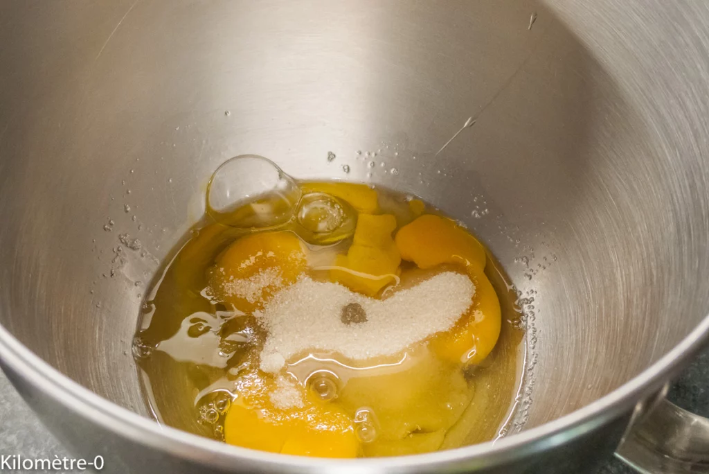 Gâteau du matin épeautre, compote de pommes et chocolat - Étape 1