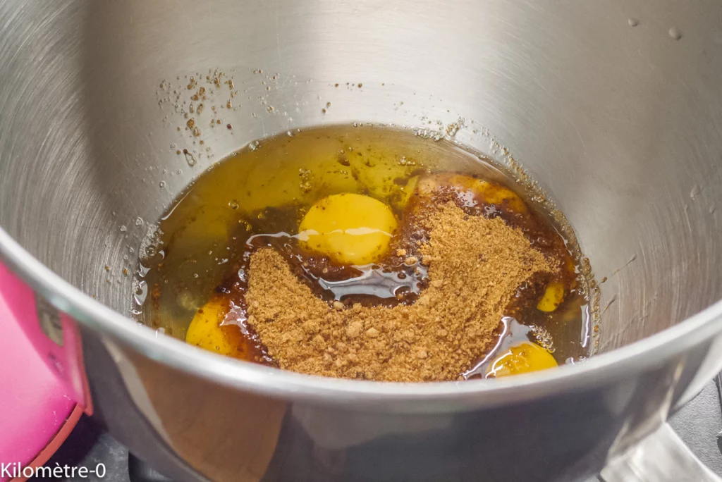 Moelleux au chocolat à la compote de pommes (sans beurre ) - Étape 2