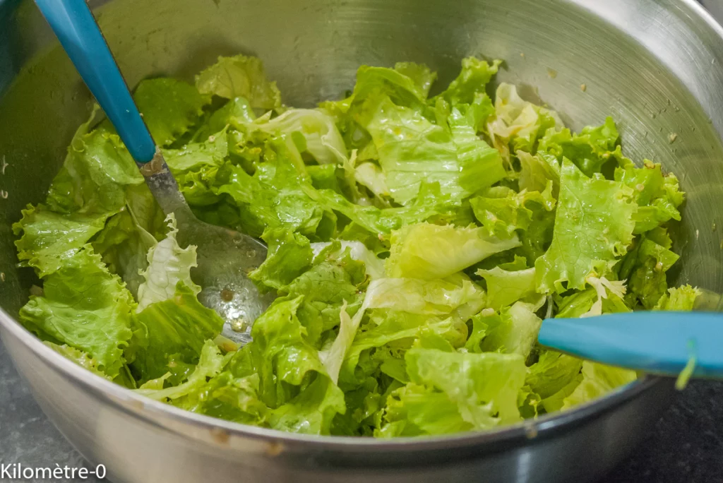 Salade de quinoa, haricots verts, tomates, halloumi et olives - Étape 8