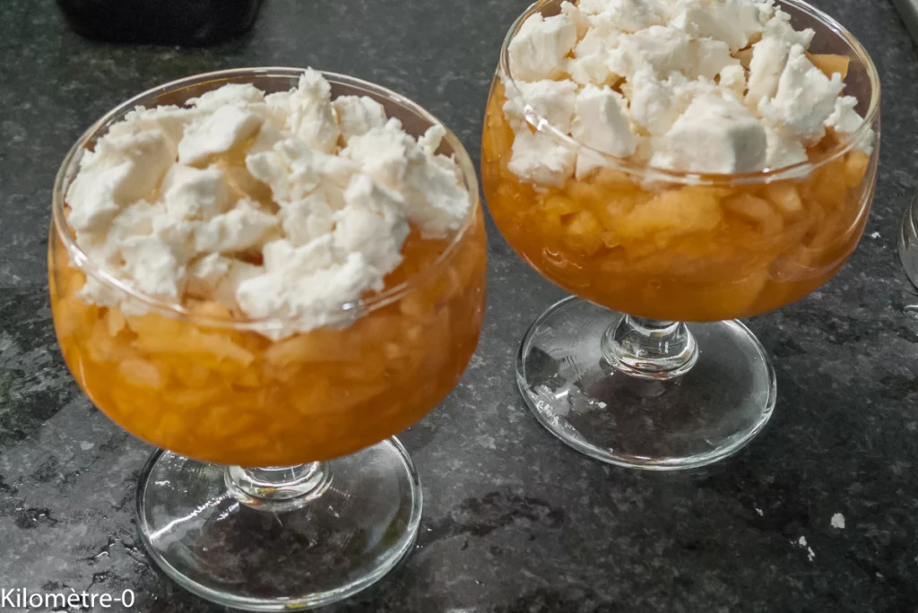 Melon en verrine au chèvre et pistaches - Étape 3