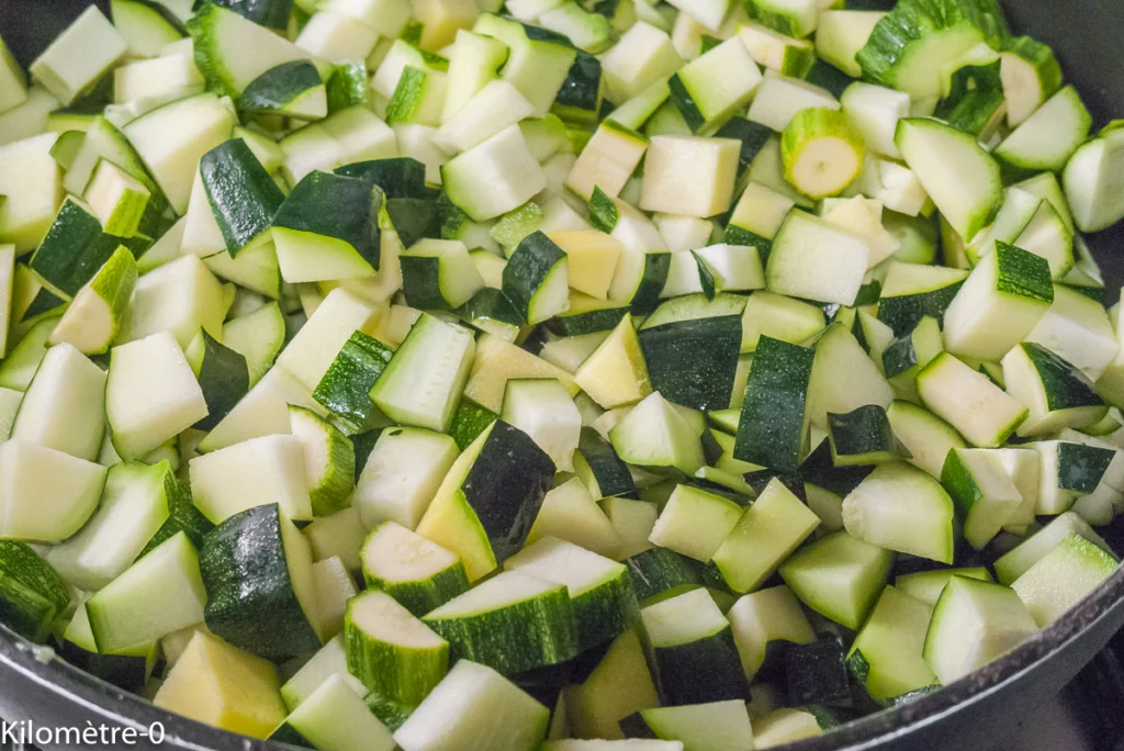 Cuisson des courgettes - Étape 2