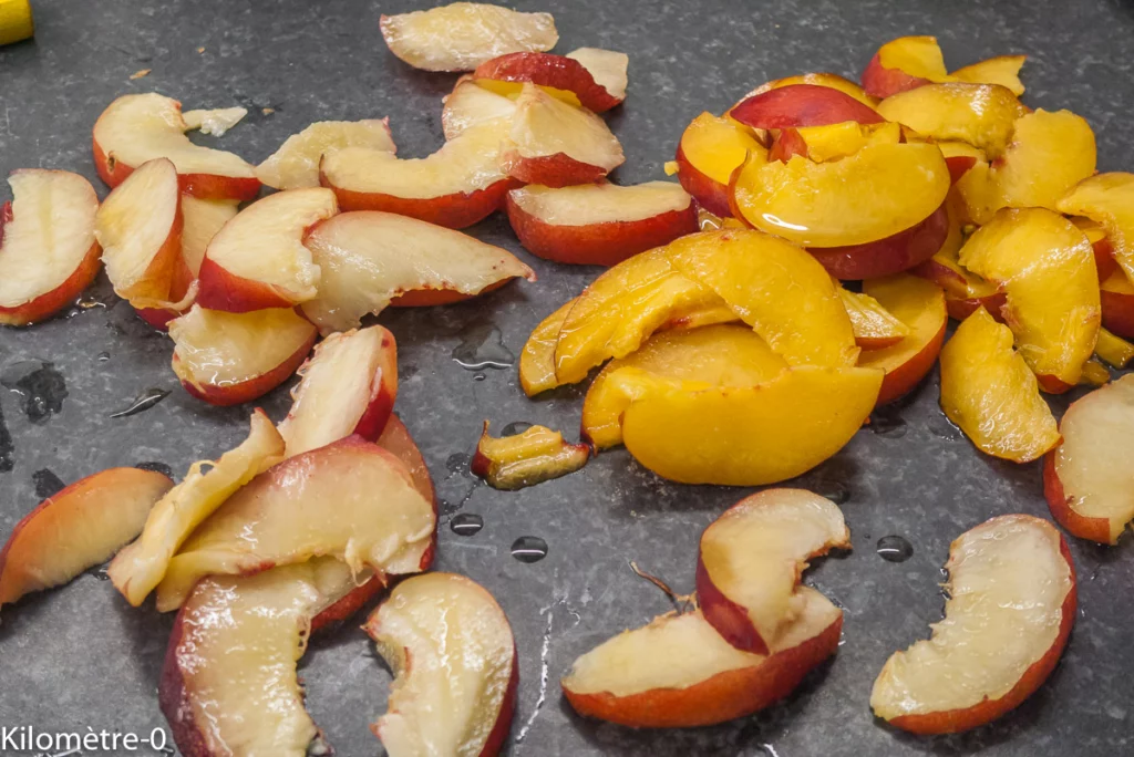 Tarte fine aux deux nectarines - Étape 1