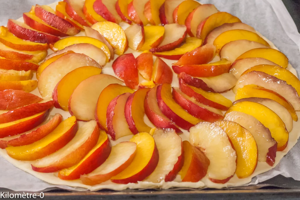 Tarte fine aux deux nectarines - Étape 3