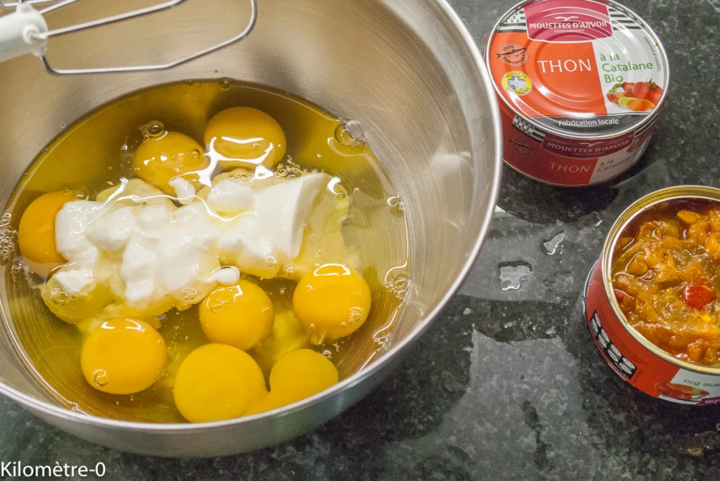 Clafoutis d&rsquo;aubergines protéiné au thon à la catalane - Étape 3