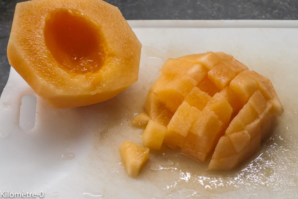 salade de concombre, melon et fêta - Étape 2