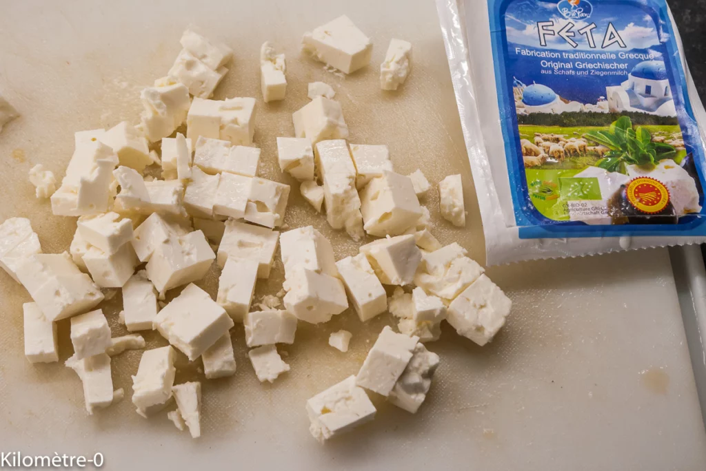 salade de concombre, melon et fêta - Étape 3