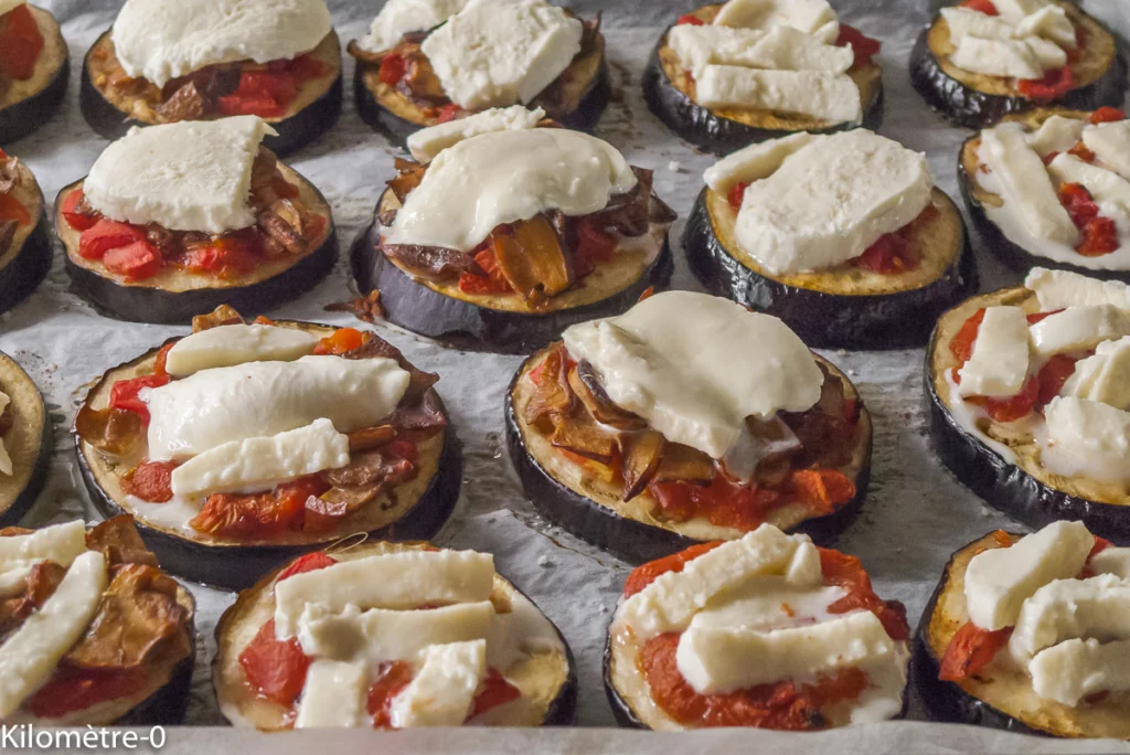 Pizza d&rsquo;aubergine, cèpes, tomate et mozzarella - Étape 2