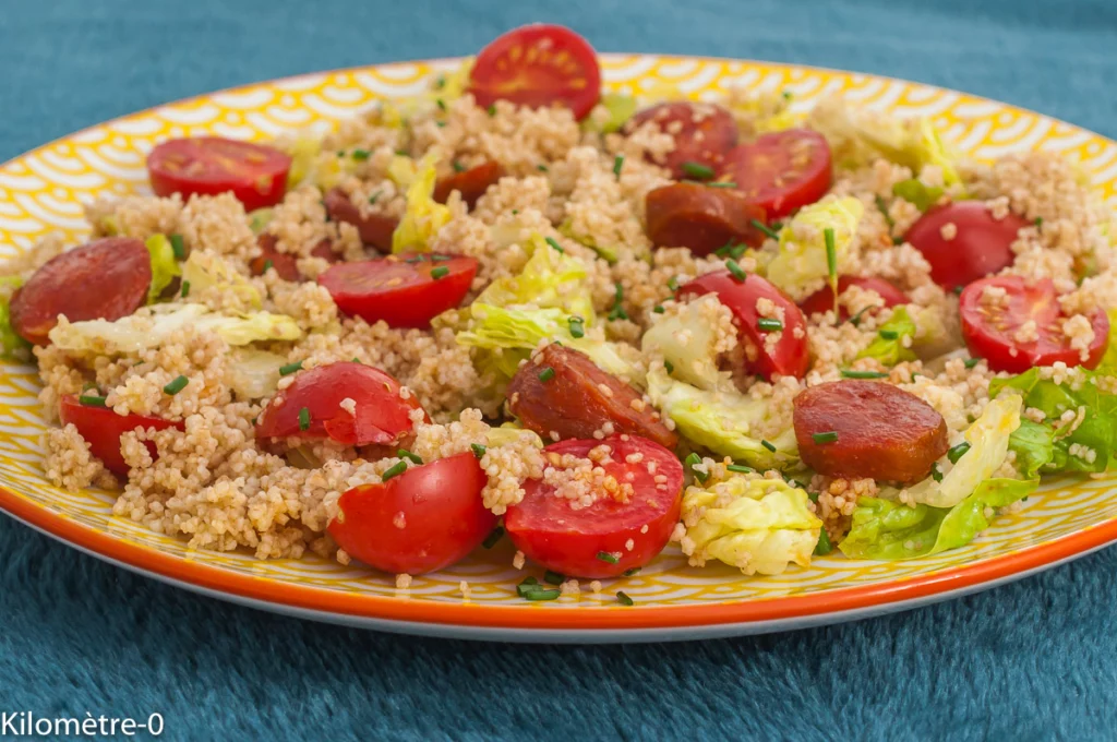 Salade de semoule au chorizo et tomates cerises - Étape 6