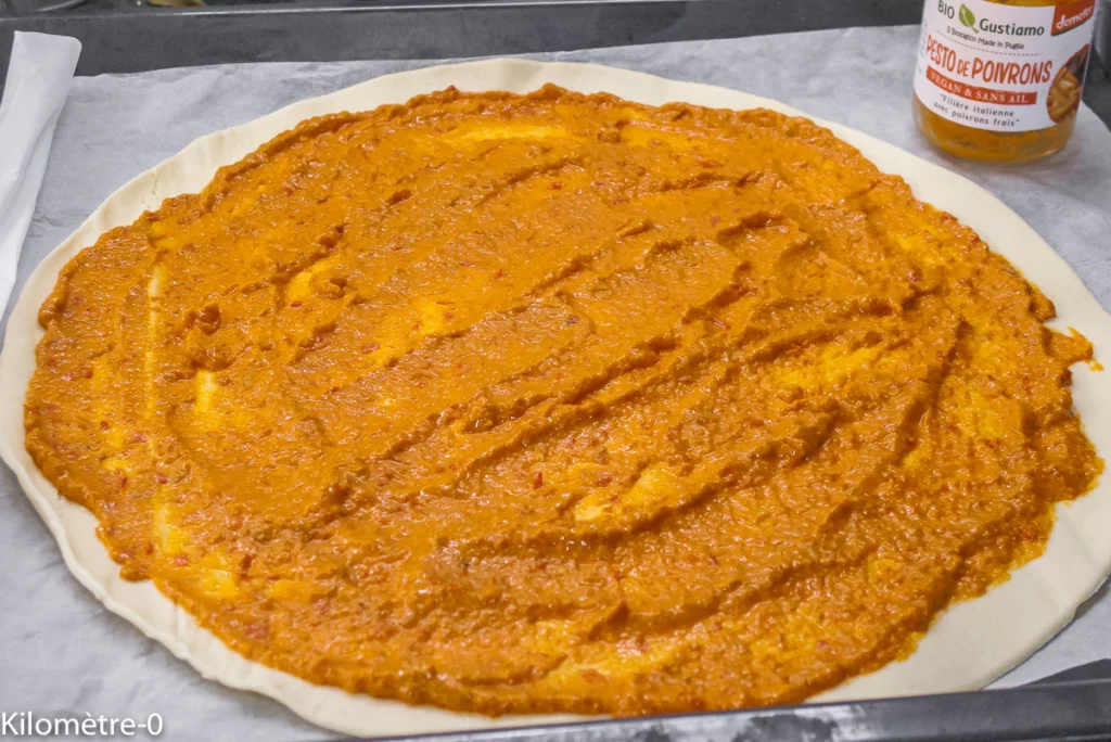 Poisson feuilleté au pesto de poivron - Étape 1