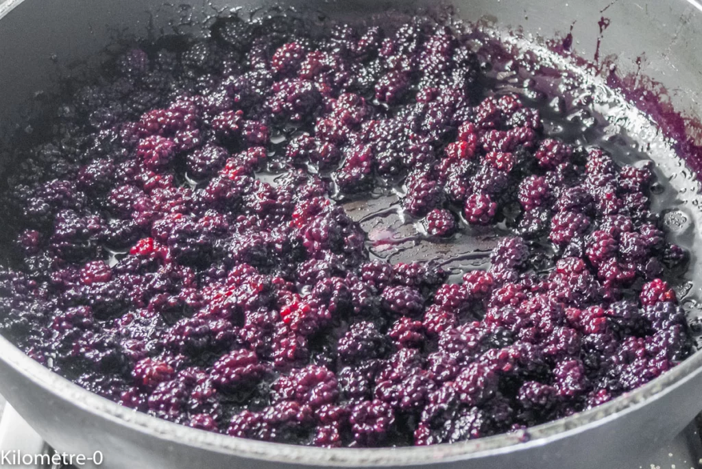 Gâteau fromager aux mûres - Étape 2