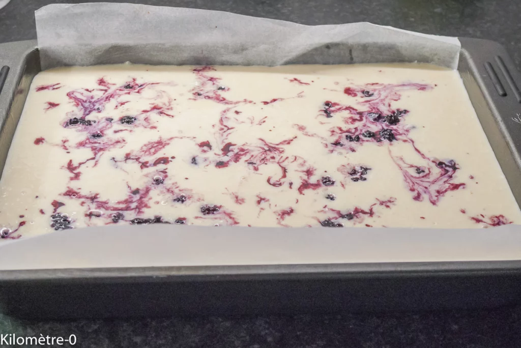 Gâteau fromager aux mûres - Étape 6