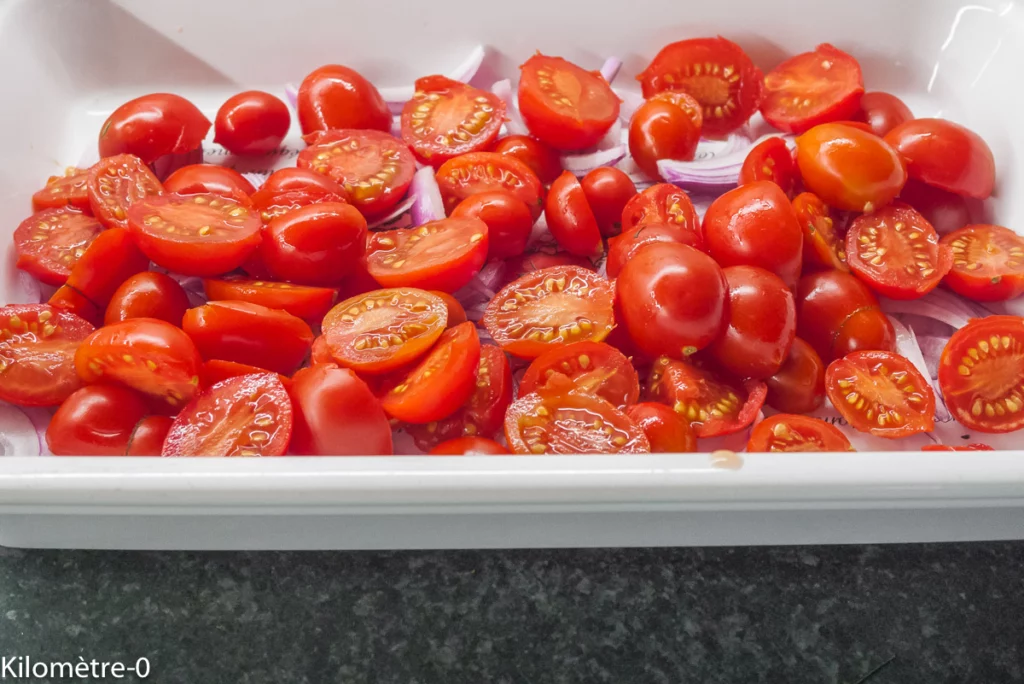 Poulet rôti aux tomates cerises, citron et olives - Étape 2