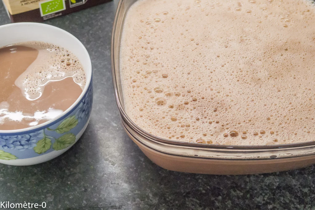 Oeufs au lait au chocolat, cuisson vapeur - Étape 4